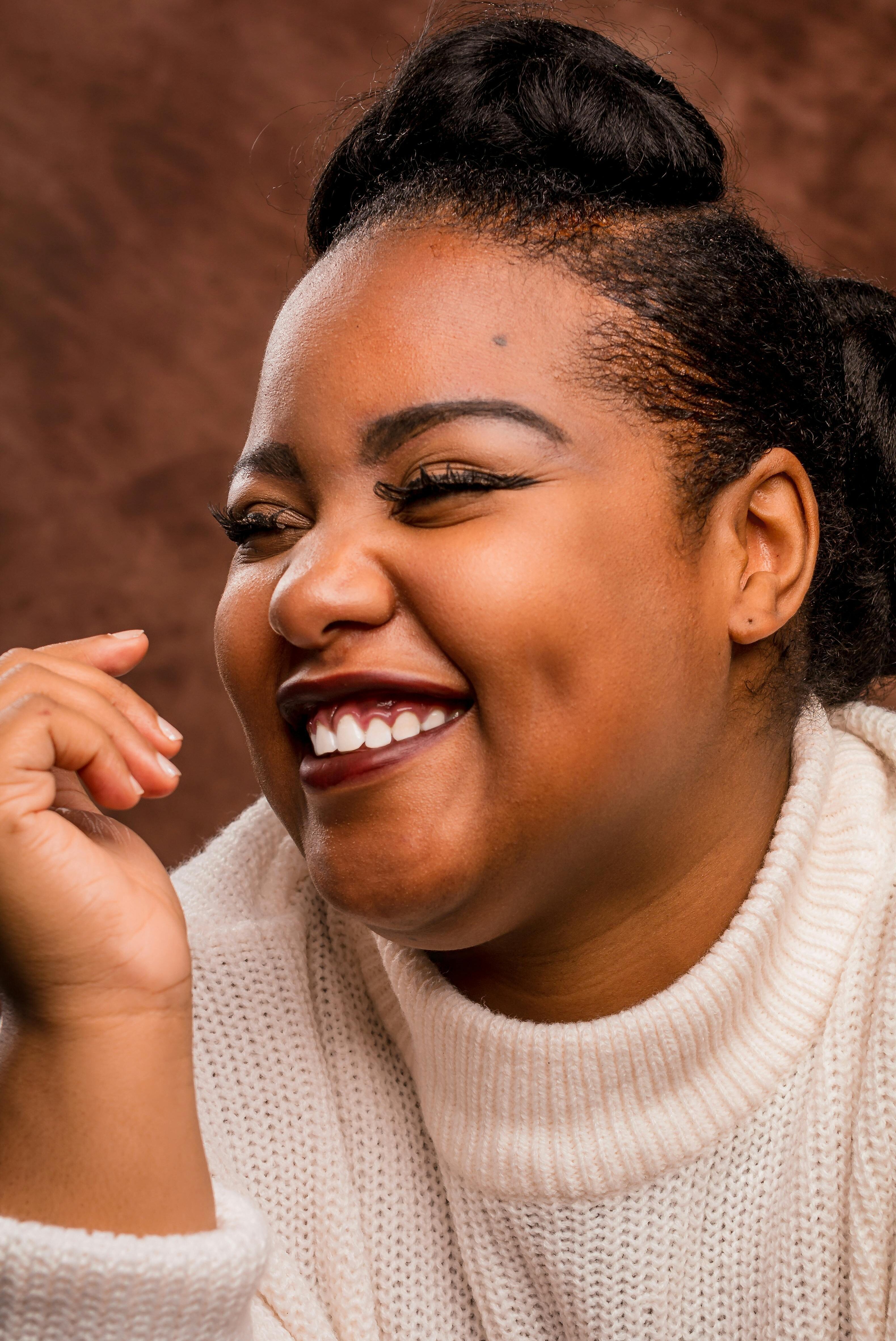 Happy woman smiling